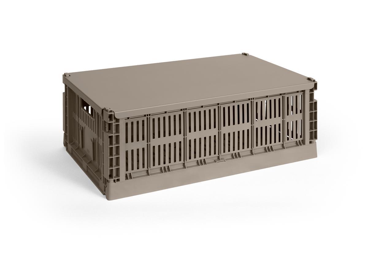 Colour Crate Metal låg - Warm grey